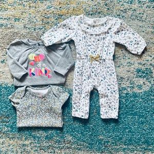 3 month baby clothes lot. Gently used. 3 pieces total.